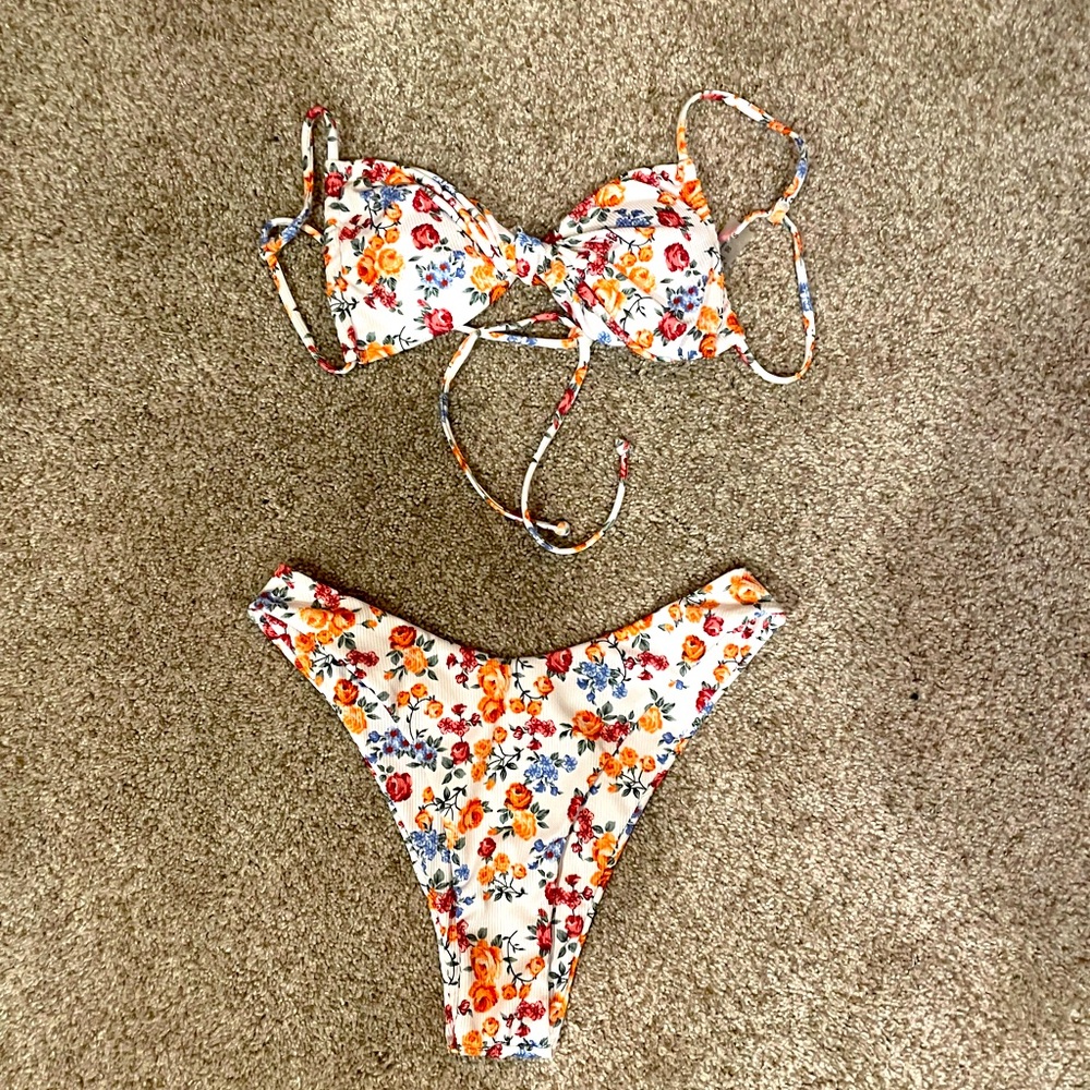SHEIN floral bikini set